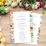 Spring Multi Colour Florals Wedding Program<br><div class="desc">Invite your guests into your wedding with your beautiful Wedding ceremony Spring Multi Colour Florals  Wedding Ceremony Programs.  Made with hand painted pink,  blue,  yellow,  red,  and peach watercolor florals.  It's great for Spring weddings,  Summer Weddings,  and Bright or Colourful Weddings.</div>