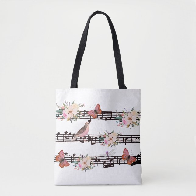 Spring music tote bag (Front)