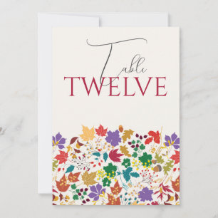 Spring Mustard Meadow Flower Wedding Table Number
