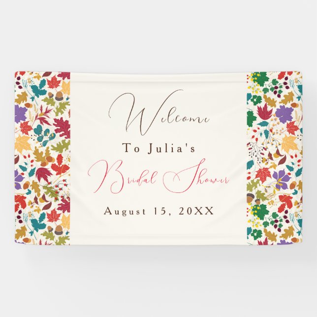 Spring Mustard Yellow Purple Flower Bridal Shower Banner (Horizontal)