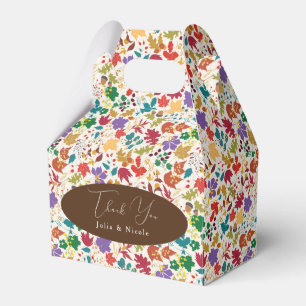 Spring Mustard Yellow Purple Meadow Flower Wedding Favor Box