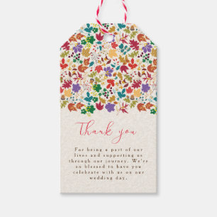 Spring Mustard Yellow Purple Meadow Flower Wedding Gift Tags