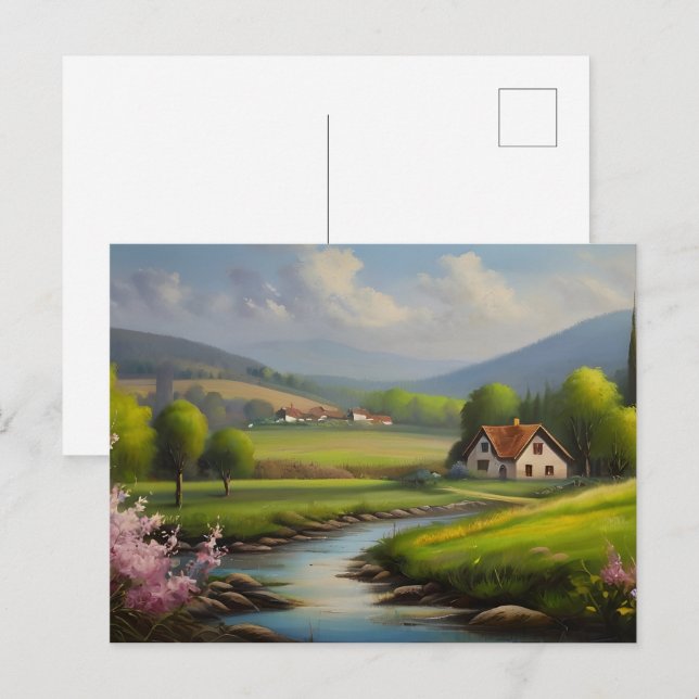 Spring nature landscape postcard (Front/Back)