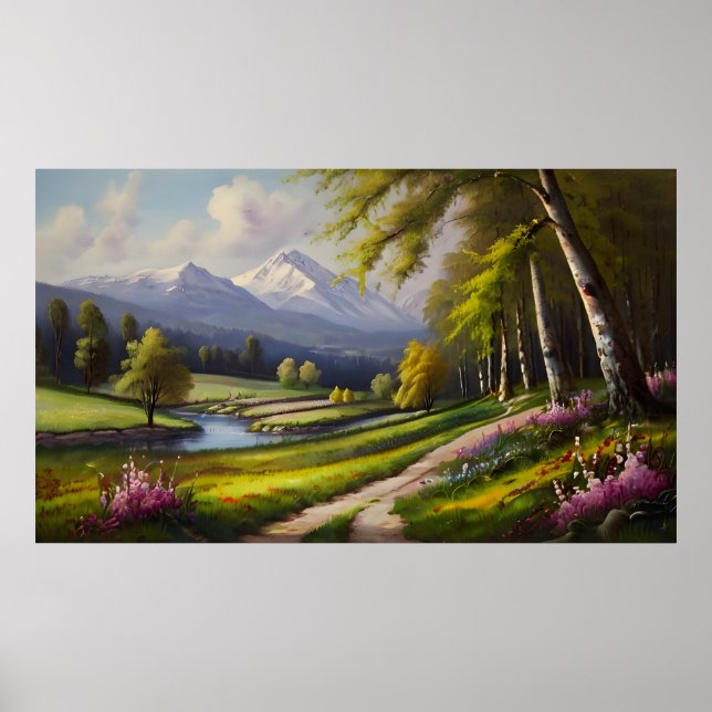 Spring nature landscape poster (Front)