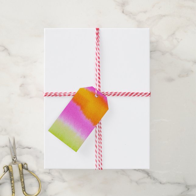 spring neon gift tags (With Twine)