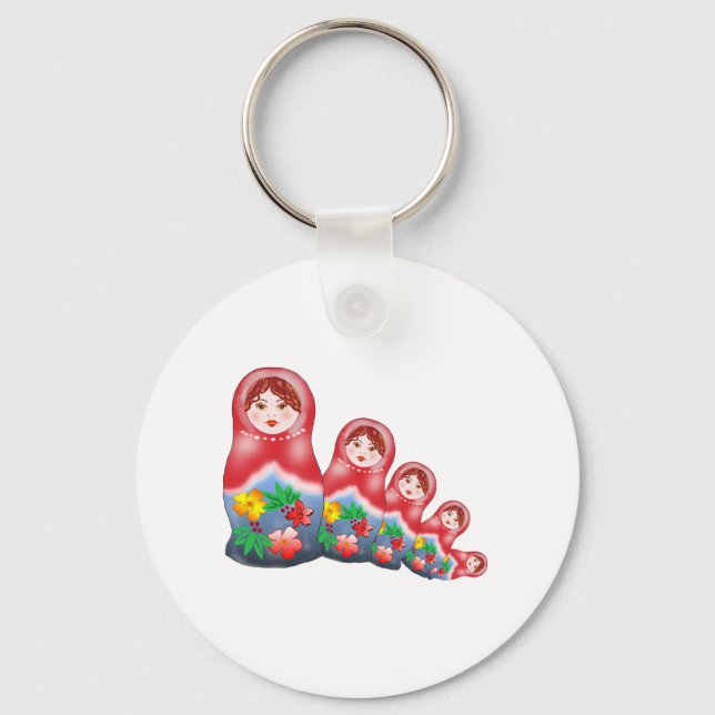 Spring Nesting Dolls Keychain (Front)