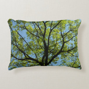 Spring Oak Tree Vibrant Nature Decorative Pillow
