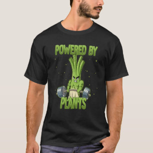 Spring Onion Gym Weight Training Powered By Plants T-Shirt