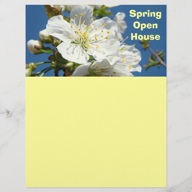Spring Open House Flyer paper Create Flyers (Front)