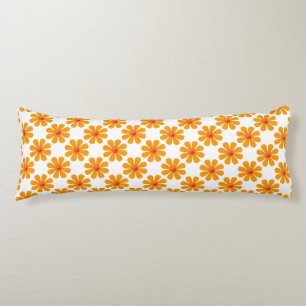 Spring orange flowers for home decor body pillow