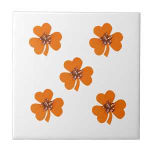 Spring orange, orange clovers for kitchen tile