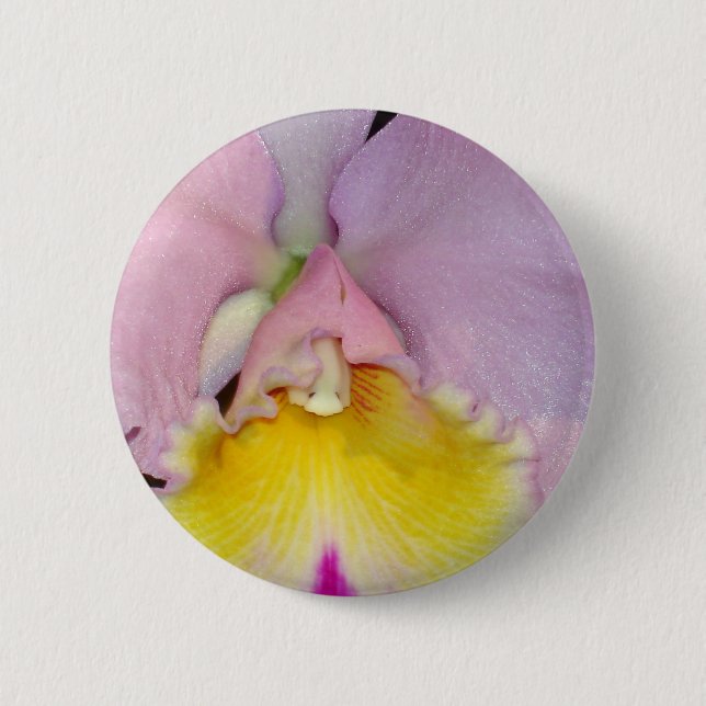 Spring Orchid 2 Inch Round Button (Front)