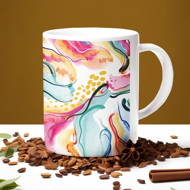 Spring organic texture with flowing wavy shapes coffee mug (Creator Uploaded)