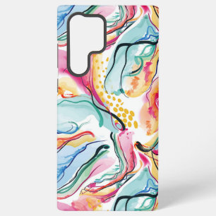 Spring organic texture with flowing wavy shapes samsung galaxy case
