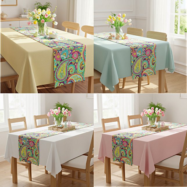Spring paisley short table runner (Creator Uploaded)