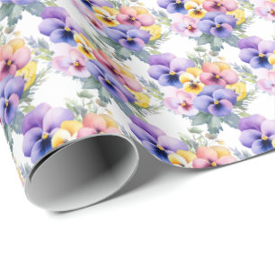 Spring Pansies Pansy Wrapping Paper