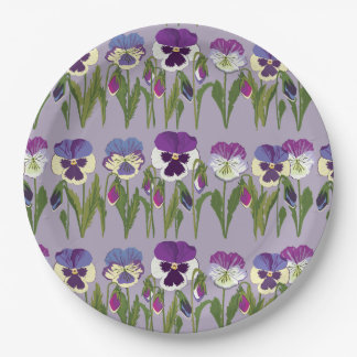 Spring party Viola Paper Plate