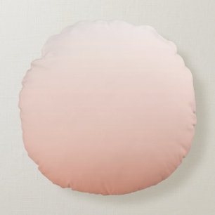 spring pastel colour blush peach ombre dusty pink round pillow