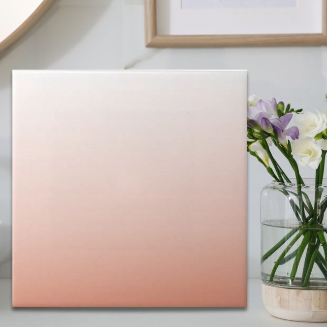spring pastel colour blush peach ombre dusty pink tile (spring pastel color blush peach ombre dusty pink ceramic tile)