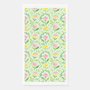 Spring Pastel Floral Pattern Napkin