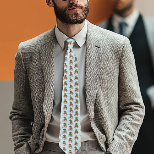 Spring Pastel Flowers Owl Tie (Creator Uploaded)