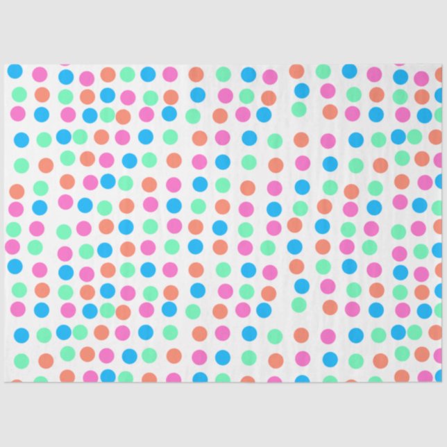 Spring Pastel Spots Tissue Paper (Front)