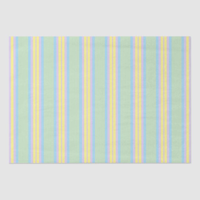 Spring Pastel Stripes Tissue Paper (Front)