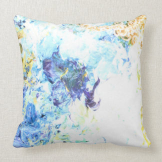 Spring Pastels and Blue Waves by Artandra Throw Pillow