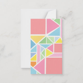 Spring Pastels Geometric Print Card