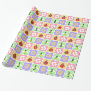 Spring Patches Wrapping Paper