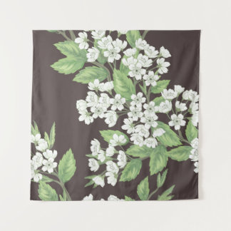 Spring pattern, green branches seamless. tapestry