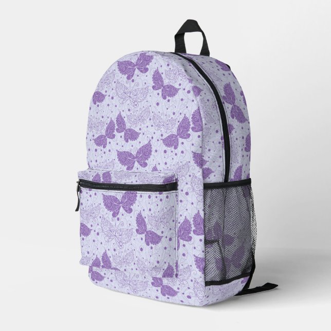 Spring Pattern Printed Backpack (Back Corner Right)