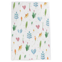 Spring pattern romantic watercolor nature-inspired