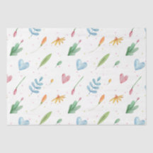 Spring pattern romantic watercolor nature-inspired