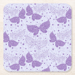 Spring Pattern Square Paper Coaster