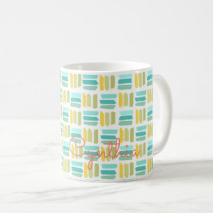 Spring Pattern Summer Colourful NAME Artisan Fun Coffee Mug