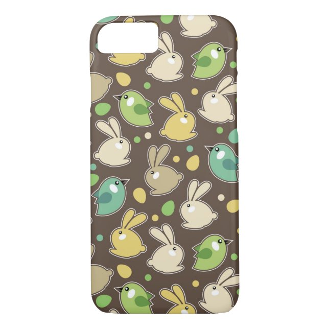 spring pattern with easter eggs,birds Case-Mate iPhone case (Back)
