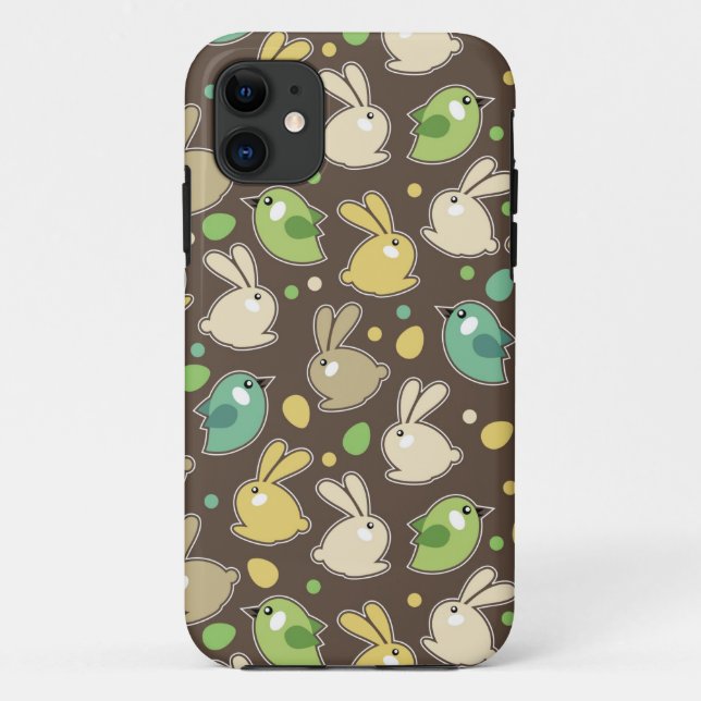 spring pattern with easter eggs,birds Case-Mate iPhone case (Back)