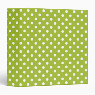 Spring pattern with white polka dots binder