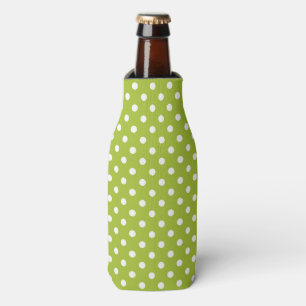 Spring pattern with white polka dots bottle cooler