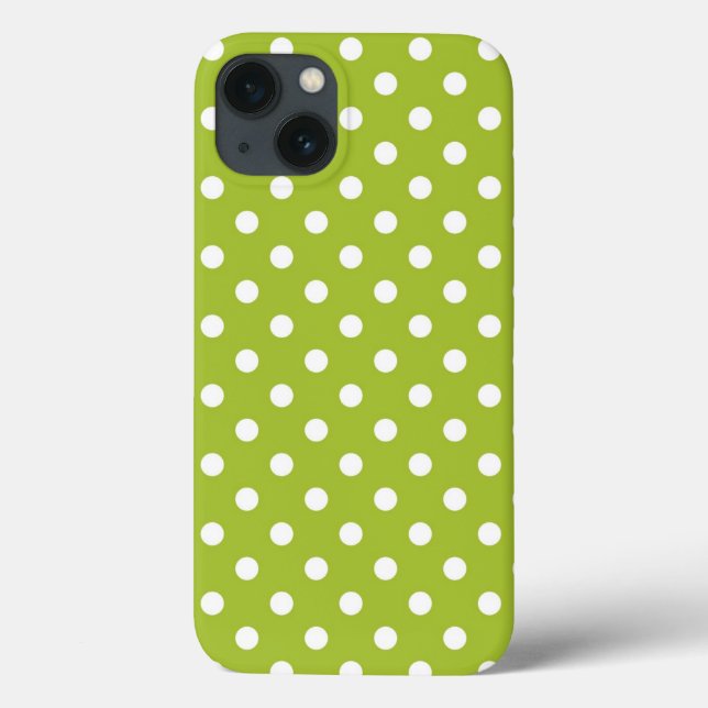 Spring pattern with white polka dots Case-Mate iPhone case (Back)