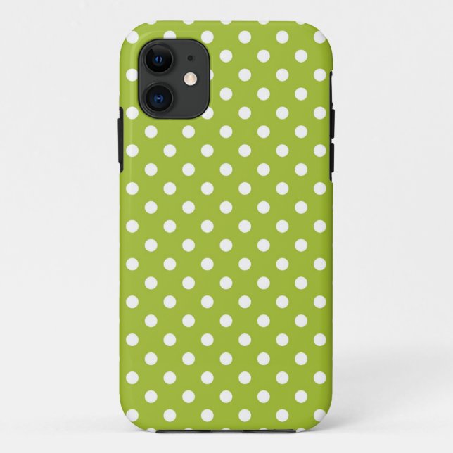 Spring pattern with white polka dots Case-Mate iPhone case (Back)
