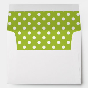 Spring pattern with white polka dots envelopes