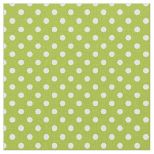Spring pattern with white polka dots fabric