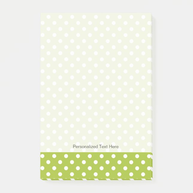 Spring pattern with white polka dots post-it notes (Front)