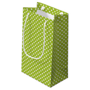 Spring pattern with white polka dots small gift bag