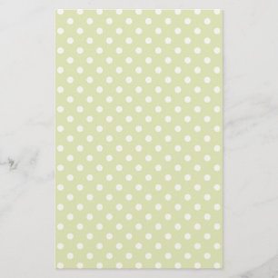 Spring pattern with white polka dots stationery