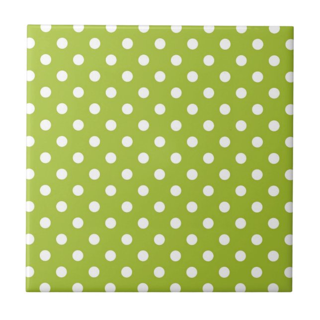 Spring pattern with white polka dots tile (Front)