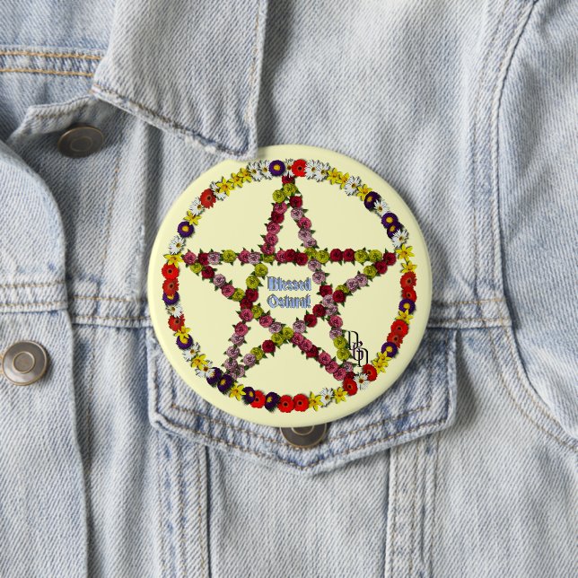 Spring Pentical 4 Inch Round Button (In Situ)