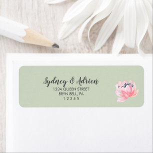 Spring Peony Wedding Invite Return Adresse L Étiqu